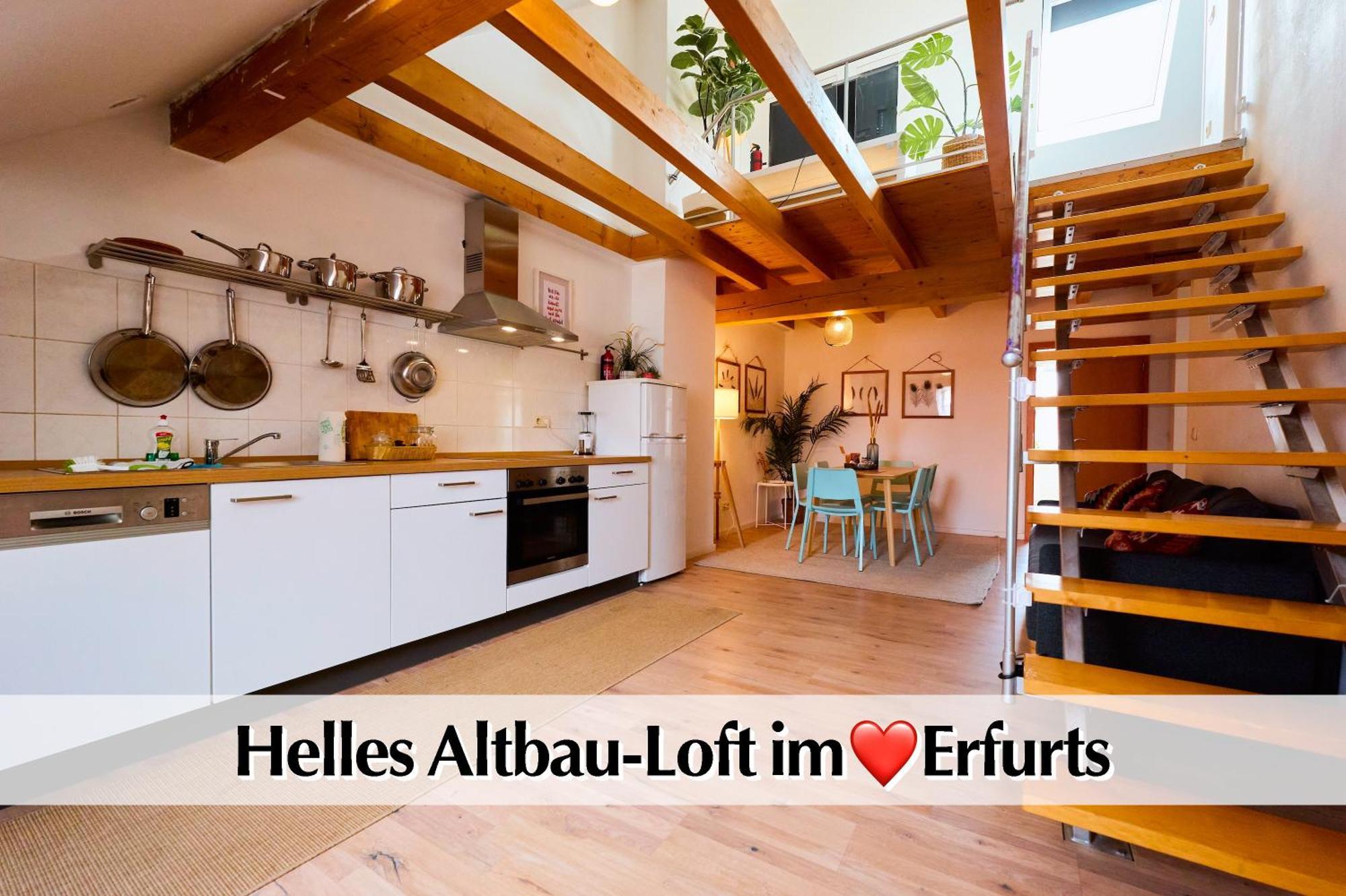 Helle 72Qm Maisonette Wohnung Im Herzen Erfurts Mit Kingsize Bett, Smart-Tv, Etc Εξωτερικό φωτογραφία